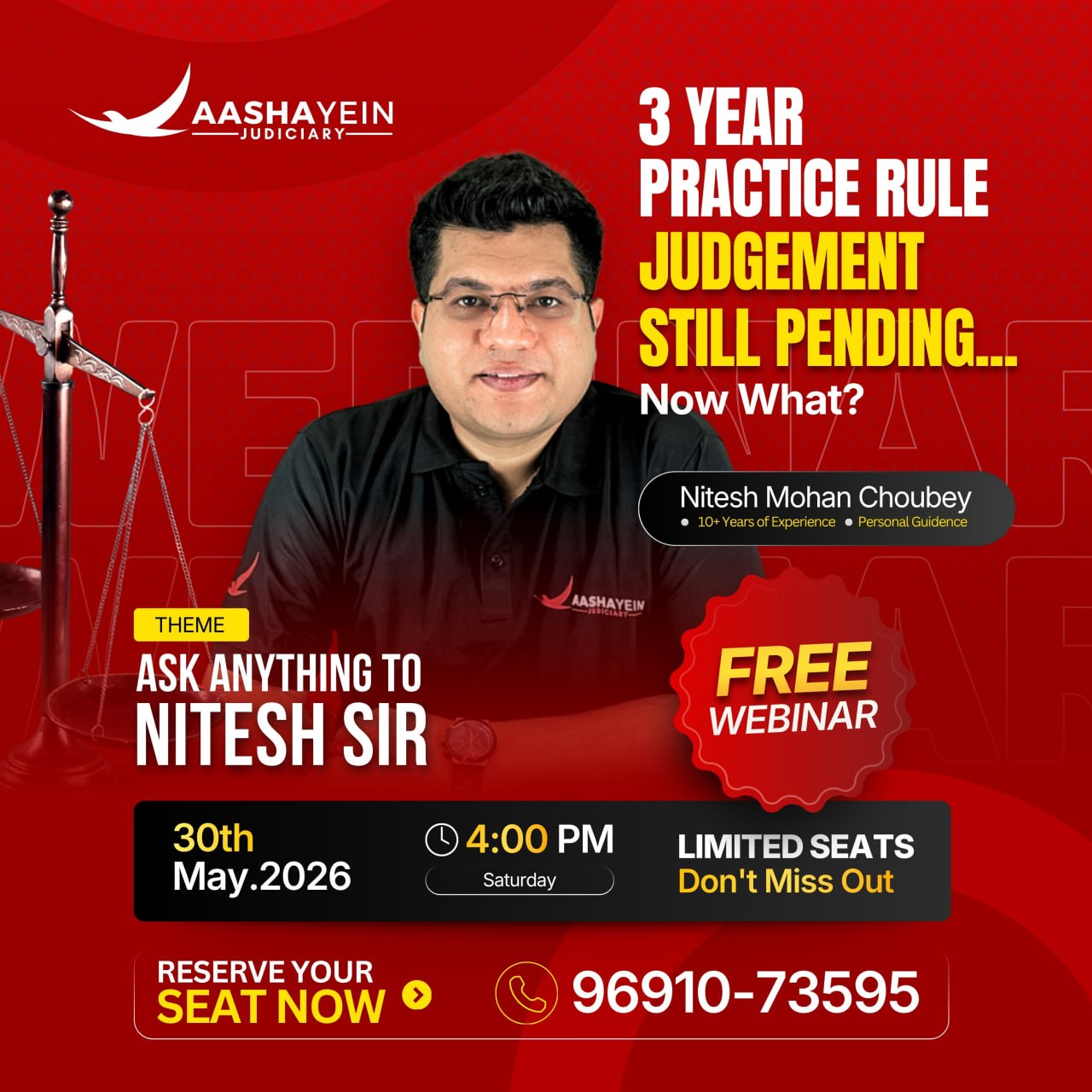 3 Year Practice Rule Pending? Join FREE LIVE Webinar with Nitesh Sir